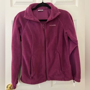 Women’s Columbia Small Purple Magenta Fleece Full Zip Jacket